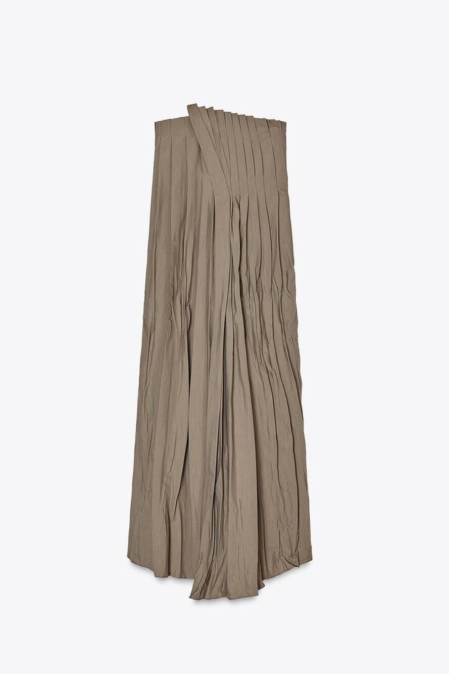 Zara Pleated Wrinkled Dress ZW Collection - M